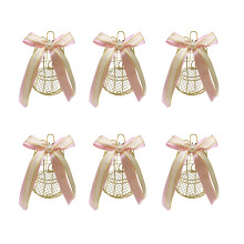 6 x zarte Pralinenschachtel aus Schmiedeeisen,-Rosa