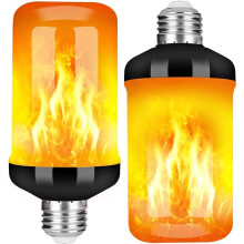 Lâmpada de chama de baixa tensão, base padrão E26, luz intermitente com sensor de gravidade, economia de energia para iluminação de jardins,