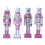 Elegant Pink Nutcrackers Soldier Statue Handmade-white sword 2