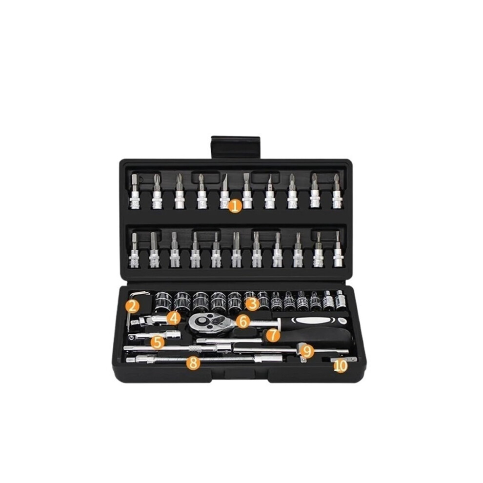 Auto Repair Tool Kit Set, Auto Repair Repair Socket Wrench, Multifunctional Housing Combination Set (46Pcs) Ref: 8563 9119770889287