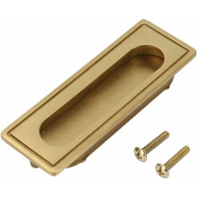 Recessed Finger Pulls for Sliding Doors, Stainless Steel Construction Invisible Pull with Matte Black Finish for Furniture