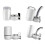 4 pcs Practical Filter Replacements Ceramic Convenient to Use 6