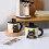 Cats Coffee Mug with Handle 370ML Ceramic Drinking Cup-grey 5