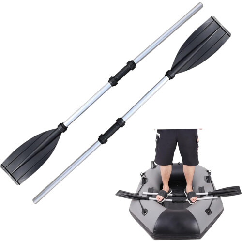 Kayak Paddle, 2 Pieces Aluminium Alloy Adjustable Canoe Paddle 2 Pack 2