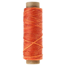 Fil ciré plat 150D, 50m, cordon ciré de 0.8mm, fil de-Orange