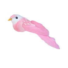 50 Stück kleine gefiederte Vögel, künstliche Vögel,-Rosa