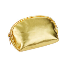 Sac en cuir PU doré, sac à cosmétiques de-un chignon demi-rond