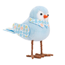 Ostern-Vogel-Ornament, blau, gelb, rosa, festliche-Blau