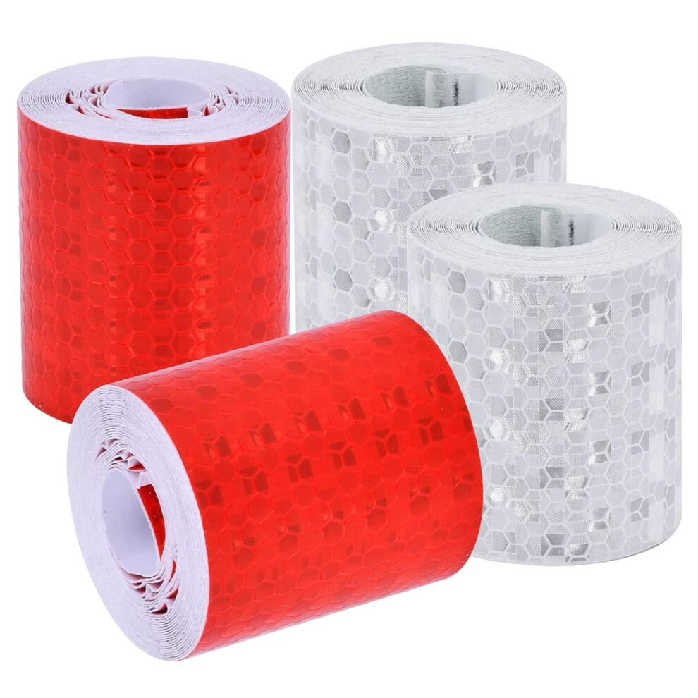 Weather Resistant Reflective Tape For Vehicles, High Visibility Industrial Strength Adhesive Tape Easy To Apply For Bicycles, Motorcycles, Crash Bars, 9198585105249