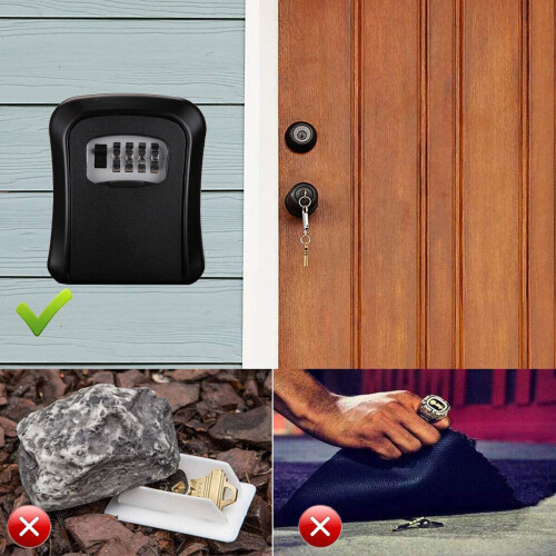 Key Guardian, cassetta di sicurezza per chiavi con funzione di arresto automatico e grande capacità, materiale resistente e codice reimpostabile per 2