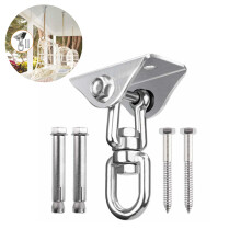 Swing Hanger for Indoor & Outdoor, Commercial Quality Stainless Steel Swing Hanger 360 Swivel and 180 Swing, Heavy Duty Ceiling Mount for Porch