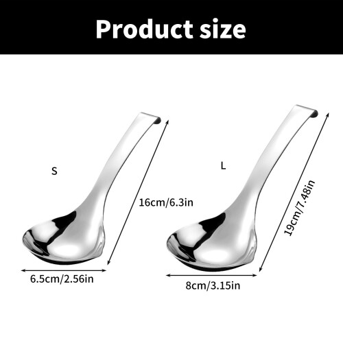 Suppenlöffel aus Edelstahl mit ergonomischem Griff,-L 2