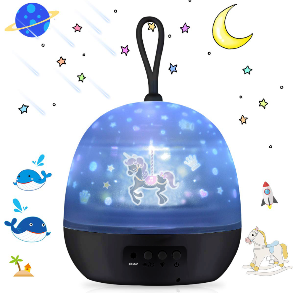 Universe Star Moon Carousel Night Projector, 4 Themes & 8 Ing Modes, Brightness Levels For Quiet 360 Rotation, Ideal For Children's Light