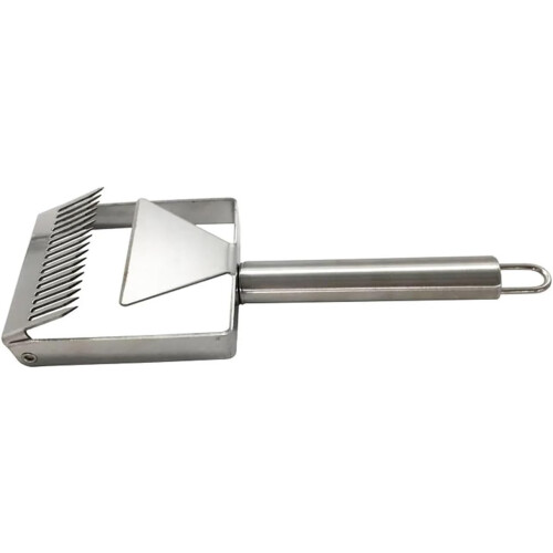 Beekeeping Tools Honey Cutter Uncapping Scraper Bee Hive Comb Scraper Equipment Metal Handle Uncapping Fork Scoop, Professional Tools for Beehives 2