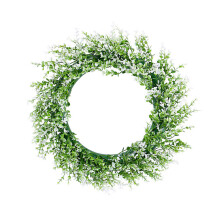 Delicate Green Leaf Wreath Spring Wreath, Door-white green