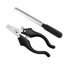 1 ensemble coupe-ongles pour chat avec lime à ongles-Noir