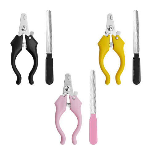 1 ensemble coupe-ongles pour chat avec lime à ongles-Noir 1