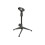 Mini Foldable Tripod Microphone Stand, Adjustable Height, Aluminum, 1/4 Inch Mount, Universal Compatibility, Black 1