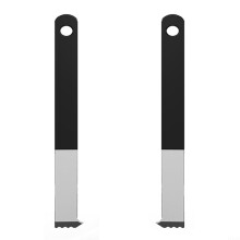 2 Pieces Patio Paving Stone Extractor Tool Paving Stone Puller Set with Joint Scraper Teeth Grip Grooves for Stone Brick Landscape Removal