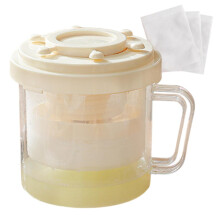 Yogurt Machine With Lid Homemade Kit With Fine Mesh Yogurt Strainer Beige For Household Use