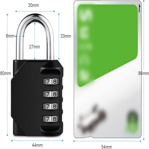 Κλειδαριά με συνδυασμό Resettable4Digit, βαρέως τύπου λουκέτο με υψηλή ασφάλεια για 1