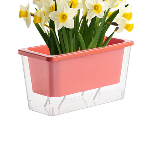 Selfwatering pots for outdoor plants  Avoid overwatering rectangular nursery box Pink
