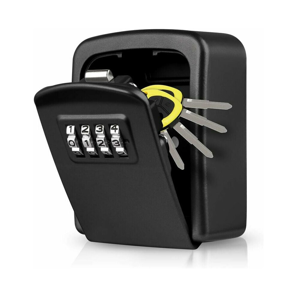 Emergency Entry Wall Mounted Lockbox, Aluminum Alloy Key Lock Box With Resettable Code, Weatherproof Large Capacity Storage For Wide Application, Rust 9554910075258