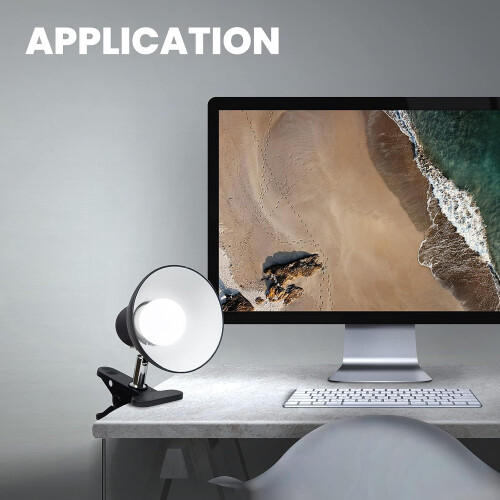 Space-Saving: Compact Black Desk Lamp With 270 Degrees Rotation And Energy-efficient Design 1