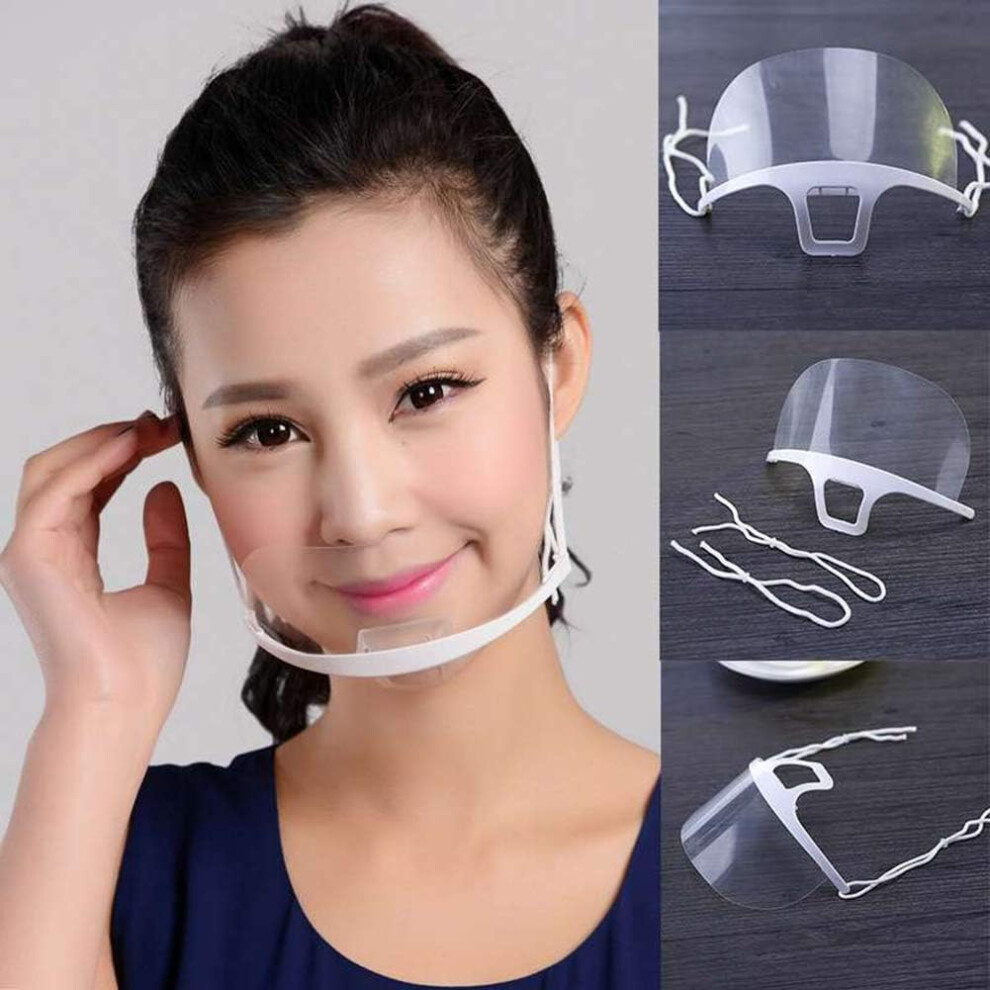 Professional Clear Mask With Anti-Fog Design, Reusable Mouth Shield With Comfortable Fit And Visually Appealing Appearance For Food Service And Hotel 9048212451181