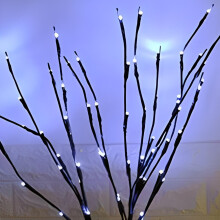 DIY Crafting LED Lighted Willow Branches for Vase Fillers, Waterproof Battery Operated Twig Lights with Warm White Bulbs, Indoor Outdoor Decorative Fe