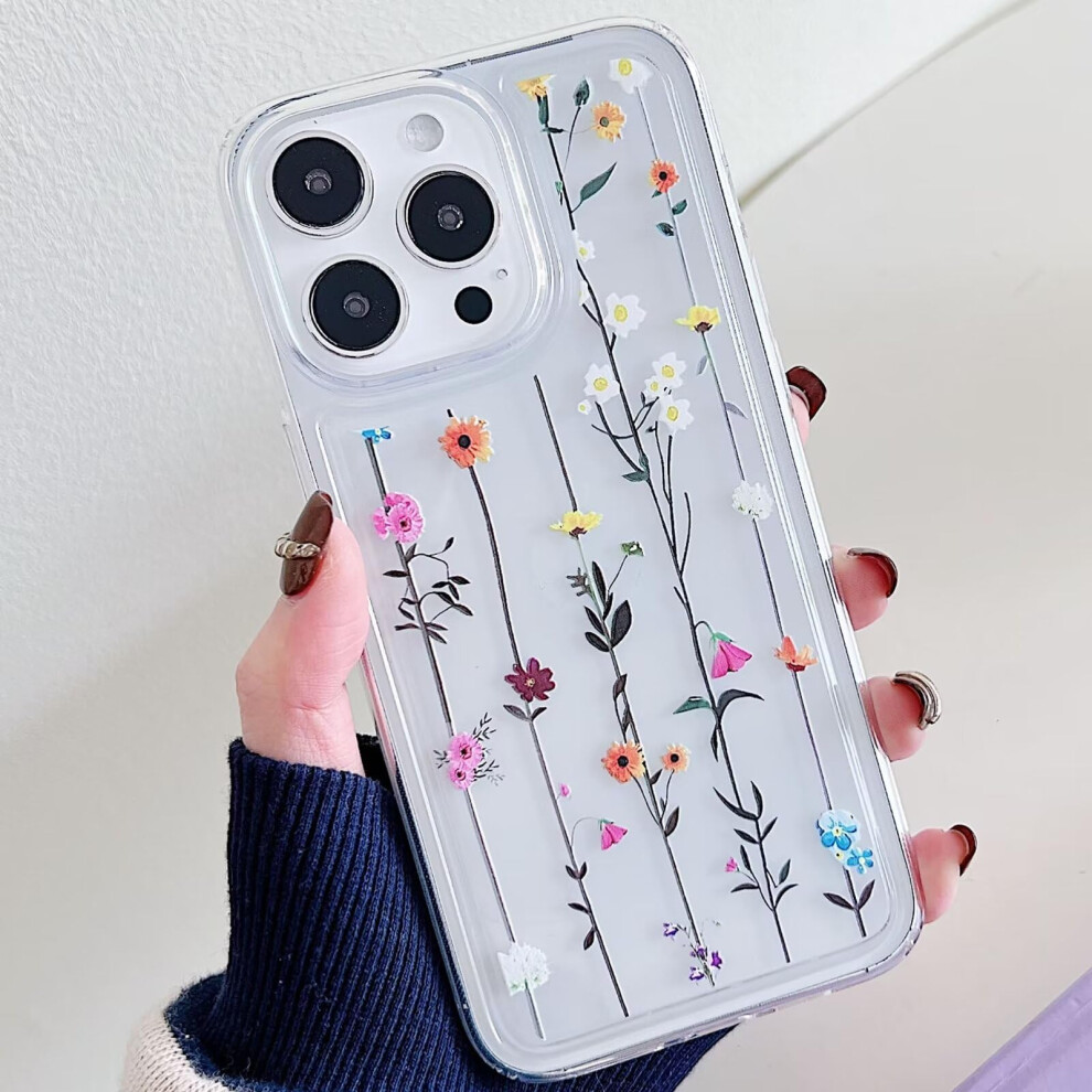 Miagon Flower Series Tpu Case For Iphone 13 Pro Max, Transparent, Daisy 9365049149334