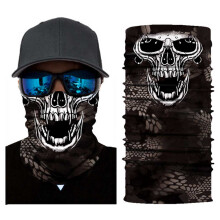 Duurzame microvezel nekwarmer, bandana met 3D-magisch patroon, UV-bescherming, vochtregulerend, veelzijdig te dragen voor mannen en vrouwen, geschikt