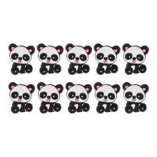 Knitting Needle Stoppers Needle Tip Covers- panda powder