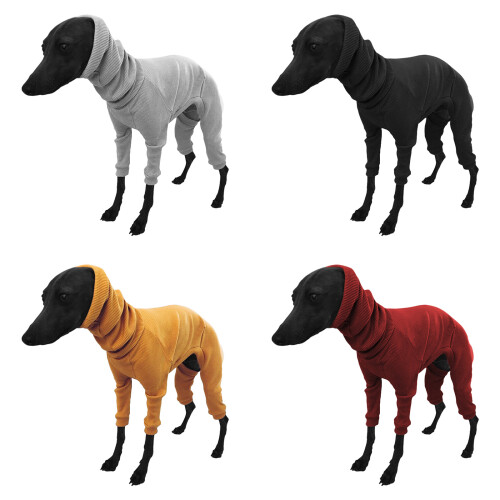 Solid Color Dog Pullover Sweatshirt for Small, Medium-5XL Gray 2