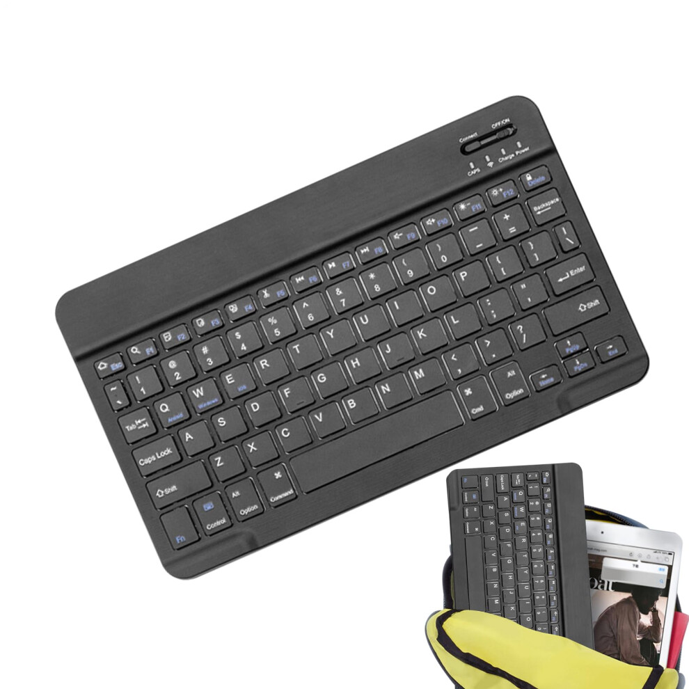 Wireless Bluetooth Keyboard Rechargeable Slim Ergonomic Quiet Multidevice For Pc Laptop Tablet Smartphone Black 9365049150446