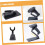 Foldable barcode scanner Adjustable holder for desktop Compact base for various scanners Sturdy and durable construction for retail 2