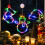 Christmas Window Lights, 3 Pack Multicoloured Stocking, Snowman, Santa Hat with Suction Cup 1