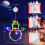 Christmas Window Lights, 3 Pack Multicoloured Stocking, Snowman, Santa Hat with Suction Cup 2
