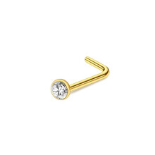 (A) Small snake nose ring, stainless steel heart-shaped nose nail, human puncture