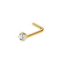 (E) Small snake nose ring, stainless steel heart-shaped nose nail, human puncture