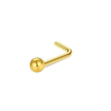 (H) Small snake nose ring, stainless steel heart-shaped nose nail, human puncture