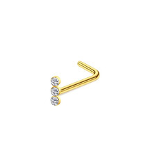 (D) Small snake nose ring, stainless steel heart-shaped nose nail, human puncture