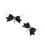 Delicate Winged Hair Bows For Baby-Black Left and left models 1