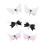 Delicate Winged Hair Bows For Baby-Black Left and left models 2
