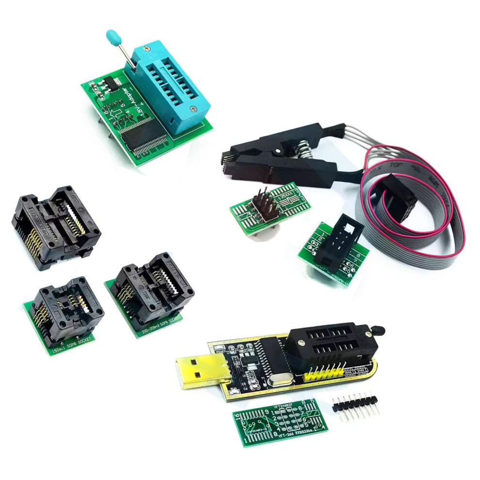 Ch341a Programmer Adapter Soic8 Adapter Sop8 Clip Ch341a Programmer With Cable 1.8 V Adapter Ref: 9842 9119770893185