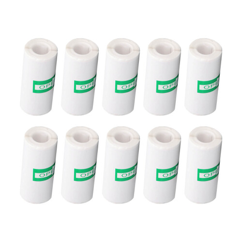 10 Rollen Thermodruckerpapier, selbstklebende 2