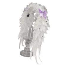 Dark Series Angel Wing Haarband Punk Kant Decoratie-Wit paars