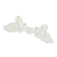 Naaien op glitters pailletten stoffen patches mesh-abrikoos