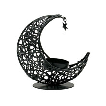 Tea Light Stand Hollow-out Candle Holder Create-Black