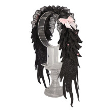 Dark Series Angel Wing Hairband Punk Lace Decoration-BKPK
